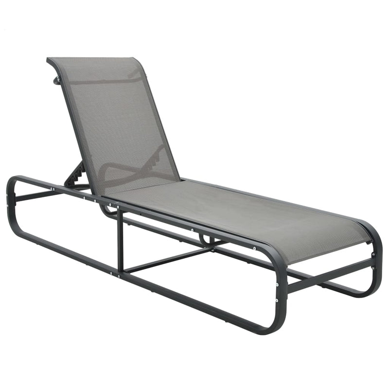 vidaXL Sun Lounger Aluminium and Textilene