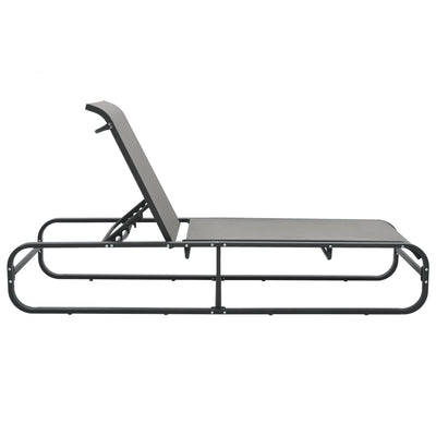 vidaXL Sun Lounger Aluminium and Textilene