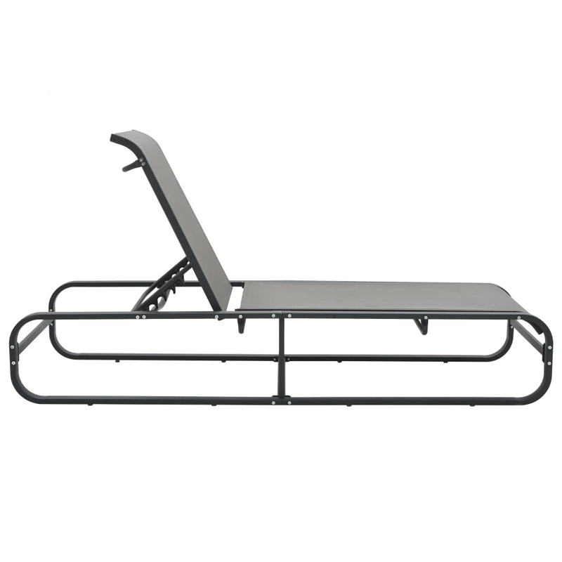 vidaXL Sun Lounger Aluminium and Textilene