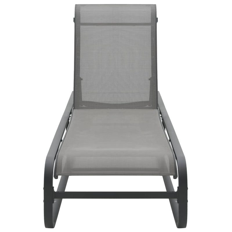 vidaXL Sun Lounger Aluminium and Textilene
