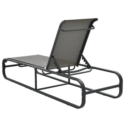 vidaXL Sun Lounger Aluminium and Textilene