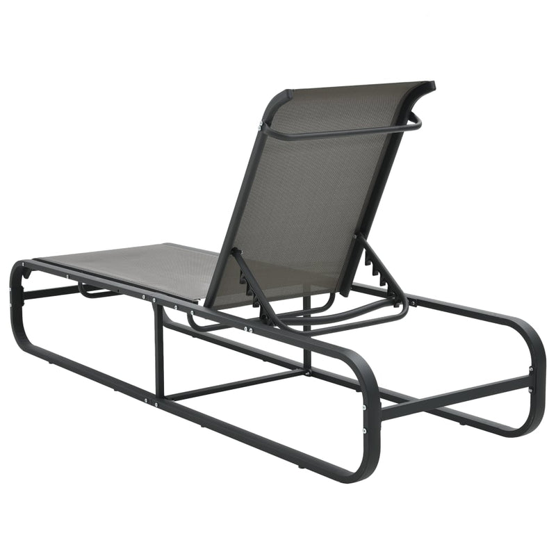vidaXL Sun Lounger Aluminium and Textilene