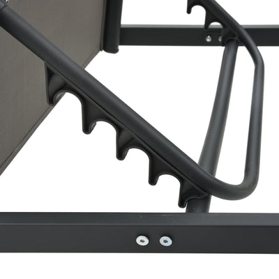 vidaXL Sun Lounger Aluminium and Textilene