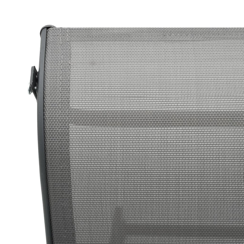 vidaXL Sun Lounger Aluminium and Textilene