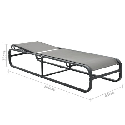vidaXL Sun Lounger Aluminium and Textilene