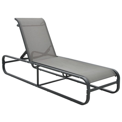 vidaXL Sun Loungers 2 pcs with Table Textilene and Aluminium