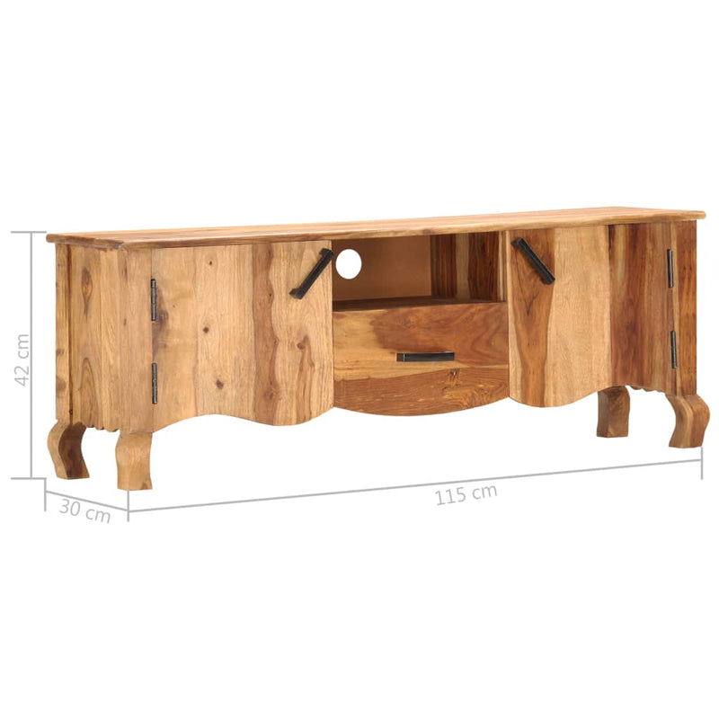 vidaXL TV Cabinet 115x30x42 cm Solid Wood