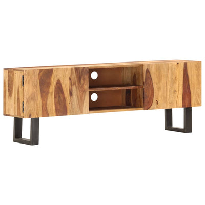 vidaXL TV Cabinet 130x30x47 cm Solid Wood Sheesham