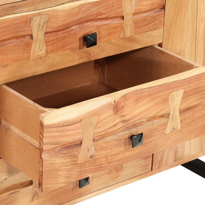 vidaXL Sideboard 150x40x75 cm Solid Acacia Wood