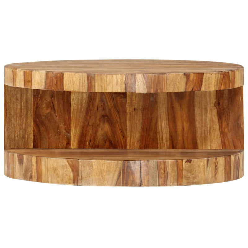vidaXL Round Coffee Table 65x30 cm Solid Sheesham Wood