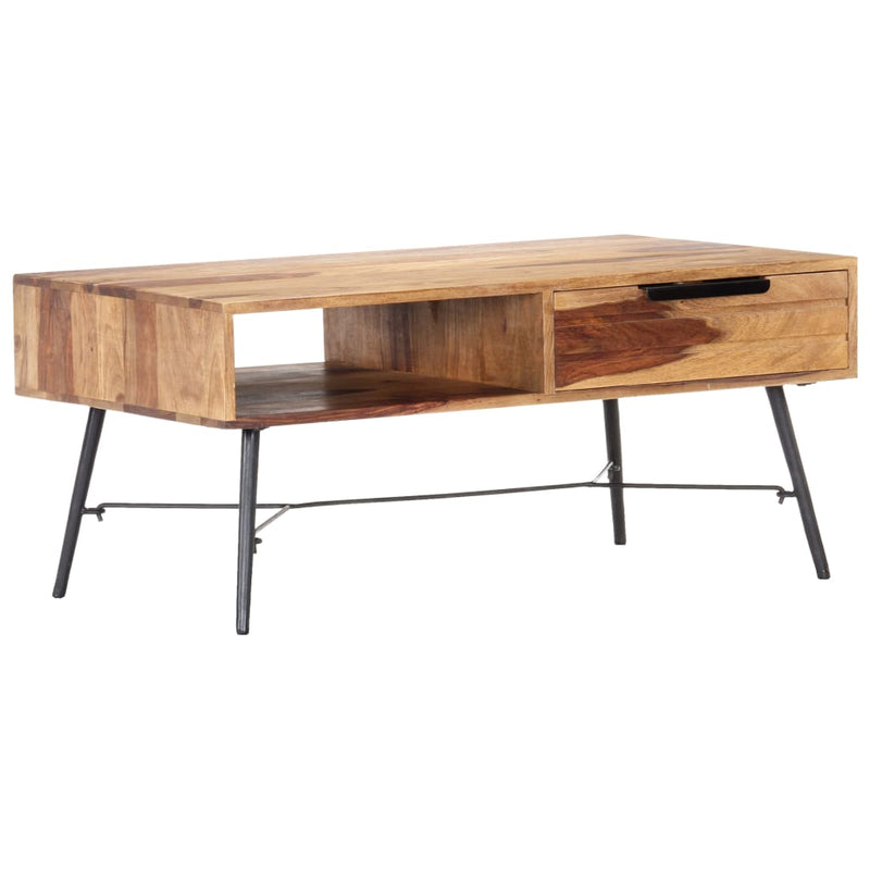 vidaXL Coffee Table 88x55x40 cm Solid Sheesham Wood