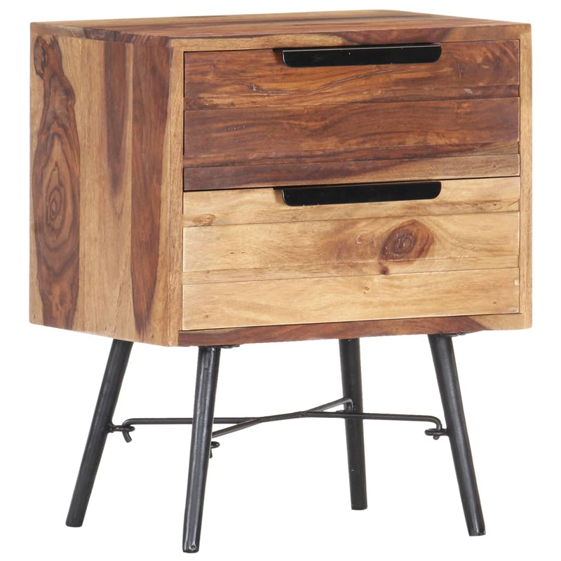 vidaXL Bedside Cabinet 40x30x50 cm Solid Sheesham Wood