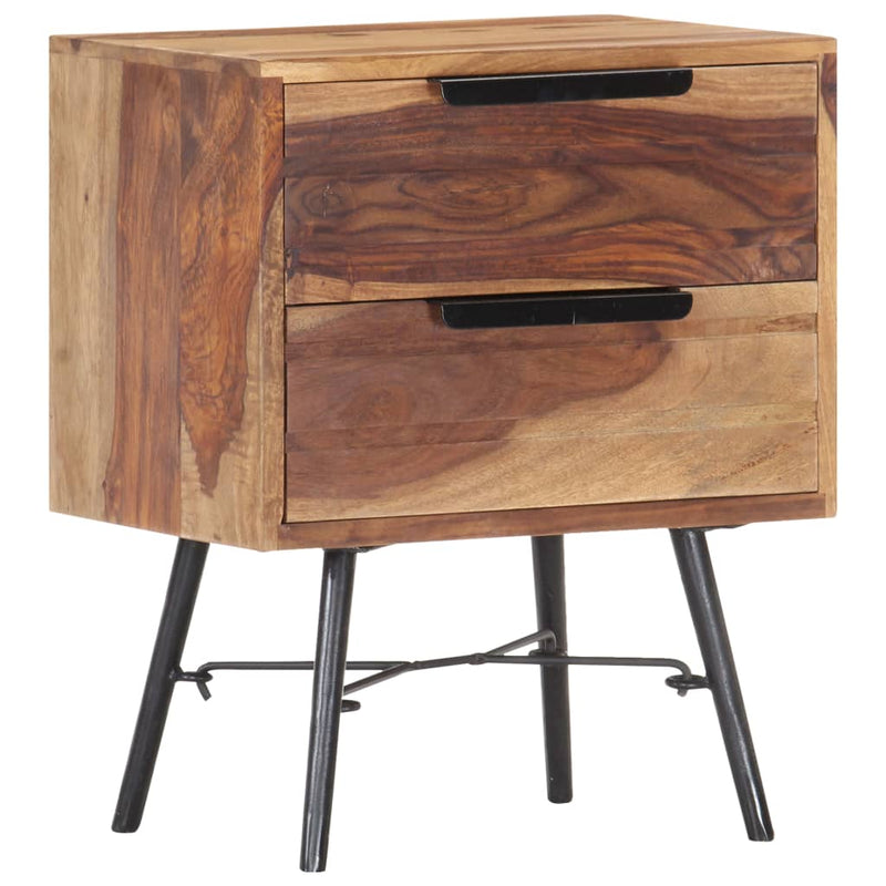 vidaXL Bedside Cabinet 40x30x50 cm Solid Sheesham Wood