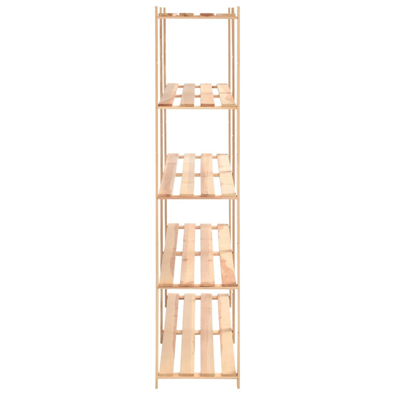 vidaXL 3-Tier Storage Racks 2 pcs 60x38x90 cm Solid Wood Pine 150 kg