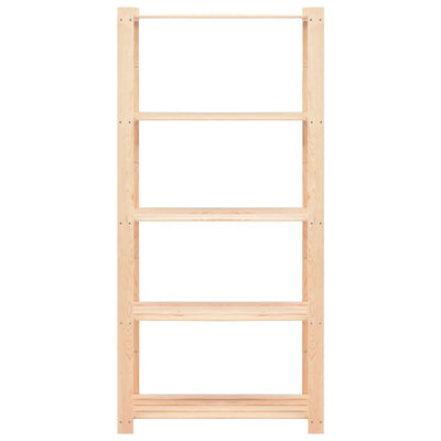 vidaXL 3-Tier Storage Racks 2 pcs 60x38x90 cm Solid Wood Pine 150 kg
