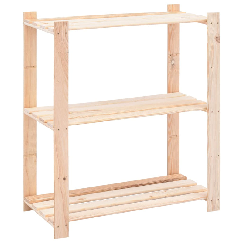 vidaXL 5-Tier Storage Racks 10 pcs 170x38x170 cm Solid Wood Pine 500 kg
