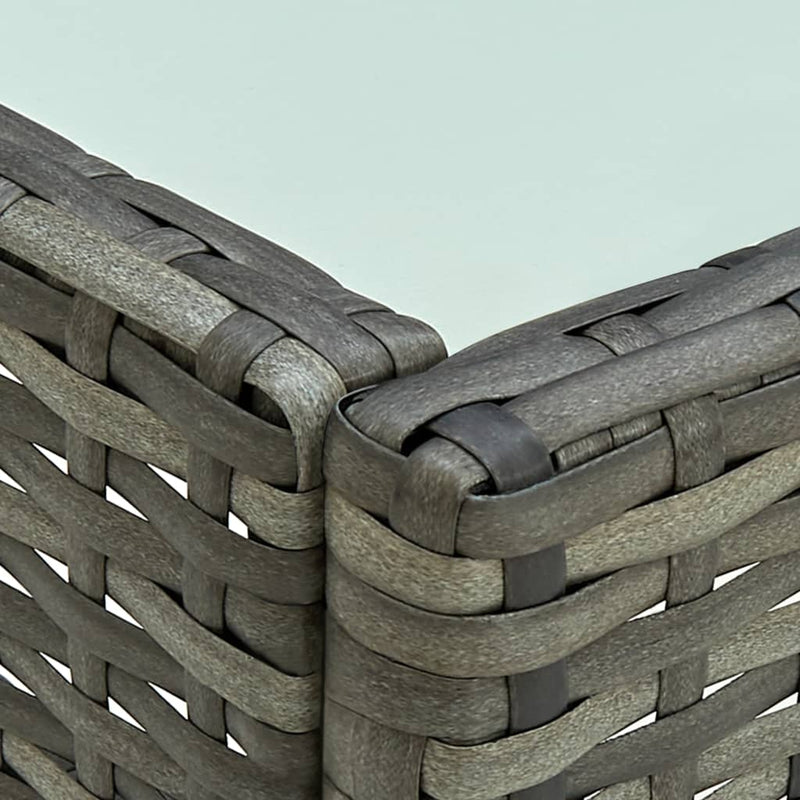 vidaXL 4 Piece Garden Lounge Set with Cushions Poly Rattan Black