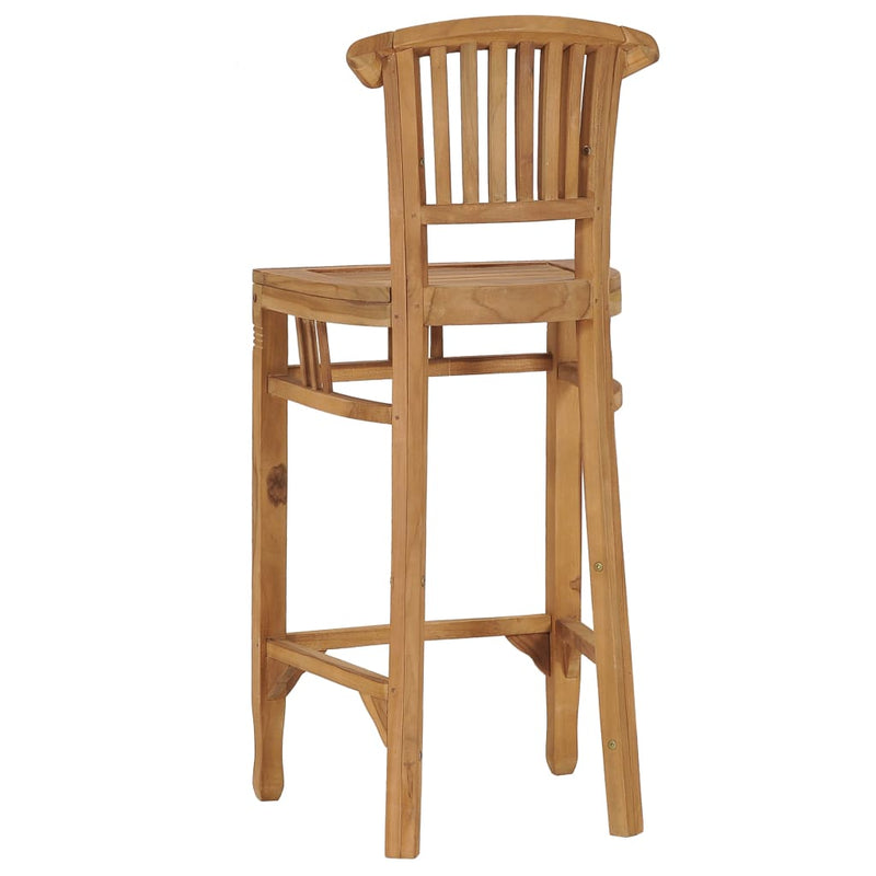 vidaXL Bar Stool Solid Teak Wood
