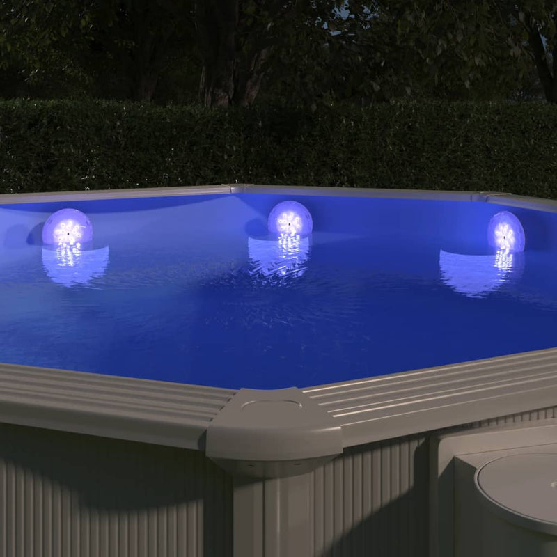 vidaXL Submersible Floating Pool LED Lamp with Remote Control White