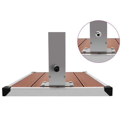 vidaXL Outdoor Shower with Tray WPC Stainless Steel