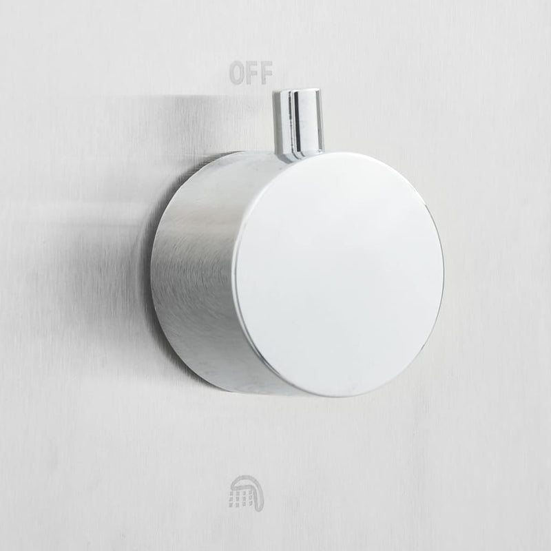 vidaXL Outdoor Shower with Tray WPC Stainless Steel