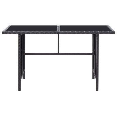 vidaXL 6 Piece Garden Lounge Set with Cushions Poly Rattan Black