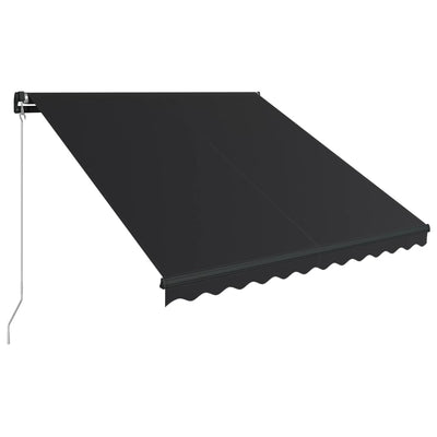 vidaXL Manual Retractable Awning with LED 450x300 cm Anthracite