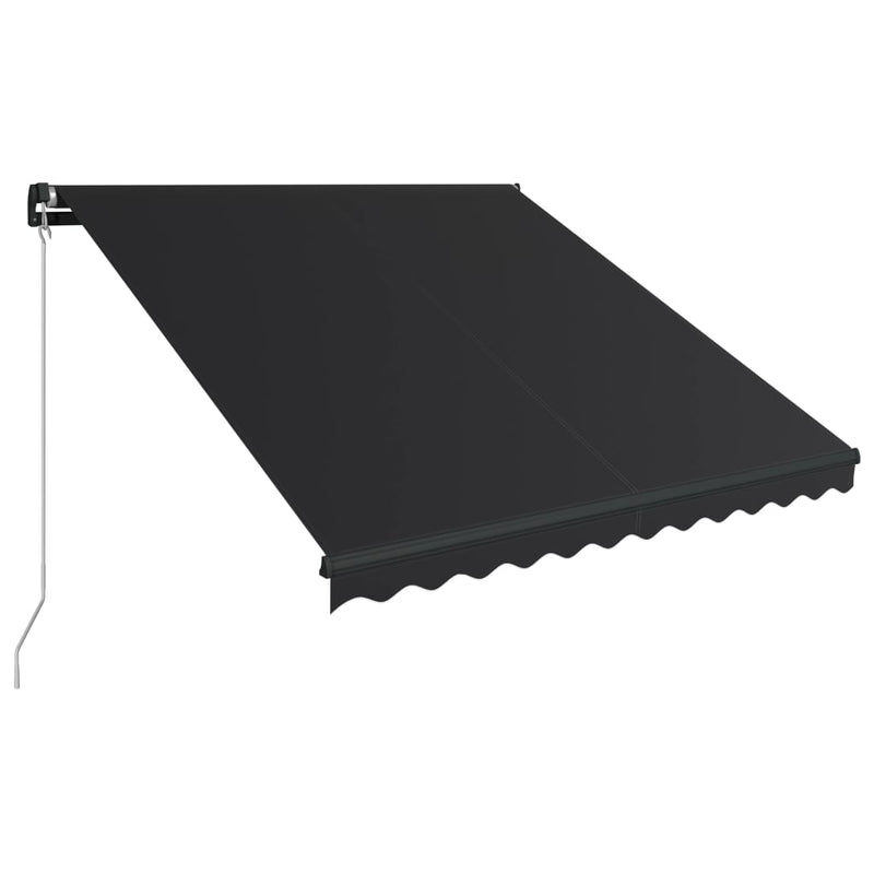 vidaXL Manual Retractable Awning with LED 450x300 cm Anthracite