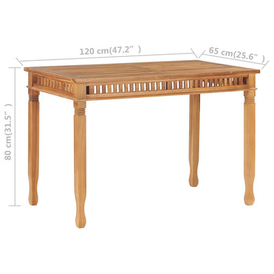vidaXL Garden Dining Table 80x80x80 cm Solid Teak Wood