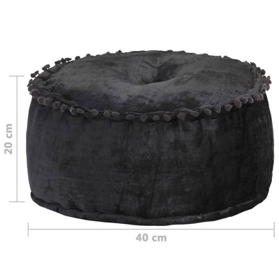 vidaXL Round Pouffe Velvet 40x20 cm Anthracite