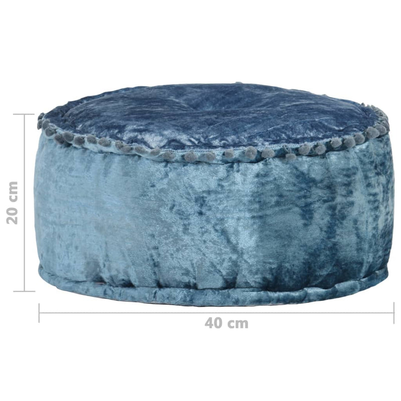 vidaXL Round Pouffe Velvet 40x20 cm Anthracite