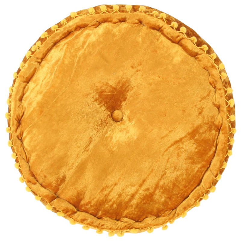 vidaXL Round Pouffe Velvet 40x20 cm Anthracite