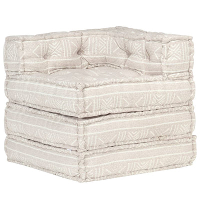 vidaXL Modular Pouffe Indigo Fabric