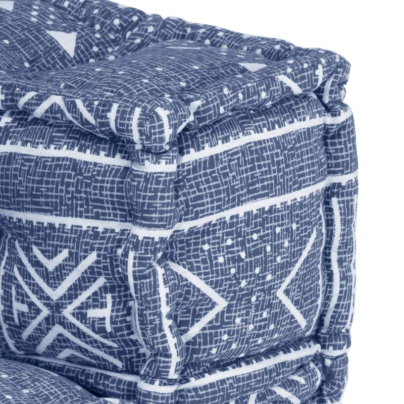 vidaXL Modular Pouffe Indigo Fabric
