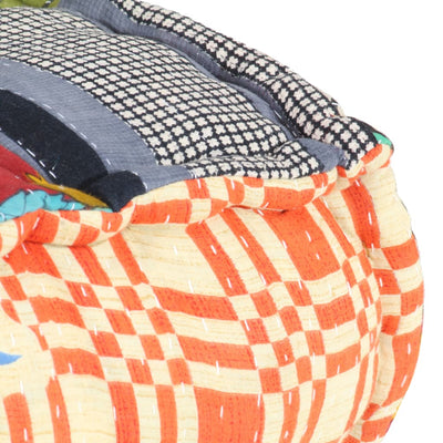 vidaXL Modular Pouffe Patchwork Fabric