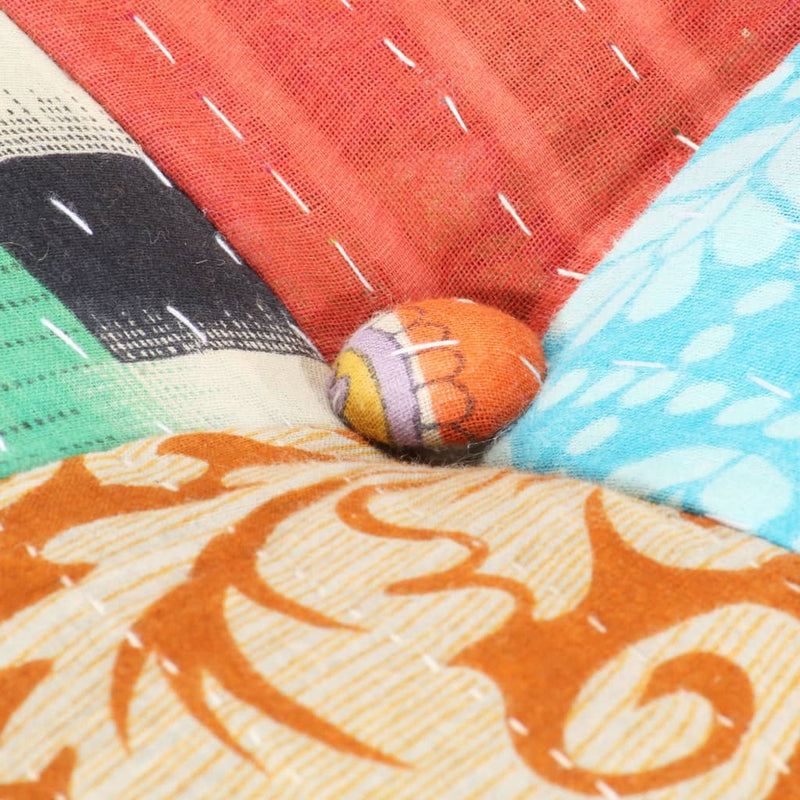 vidaXL Pouffe 60x70x36 cm Patchwork Fabric