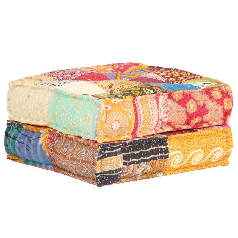 vidaXL Pouffe 60x70x36 cm Patchwork Fabric