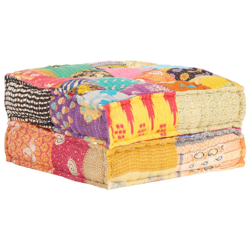 vidaXL Pouffe 60x70x36 cm Patchwork Fabric
