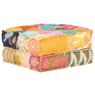 vidaXL Pouffe 60x70x36 cm Patchwork Fabric