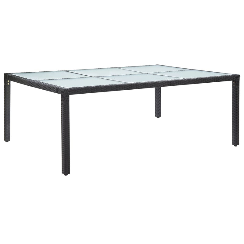 vidaXL Outdoor Dining Table Black 200x150x74 cm Poly Rattan
