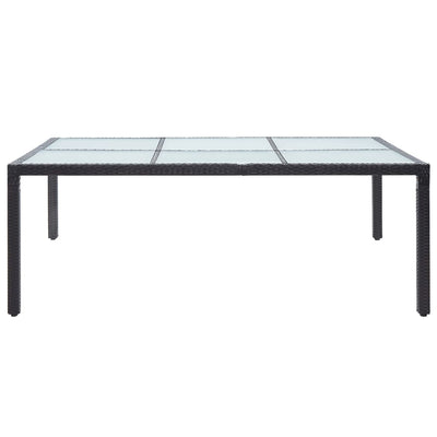 vidaXL Outdoor Dining Table Black 200x150x74 cm Poly Rattan