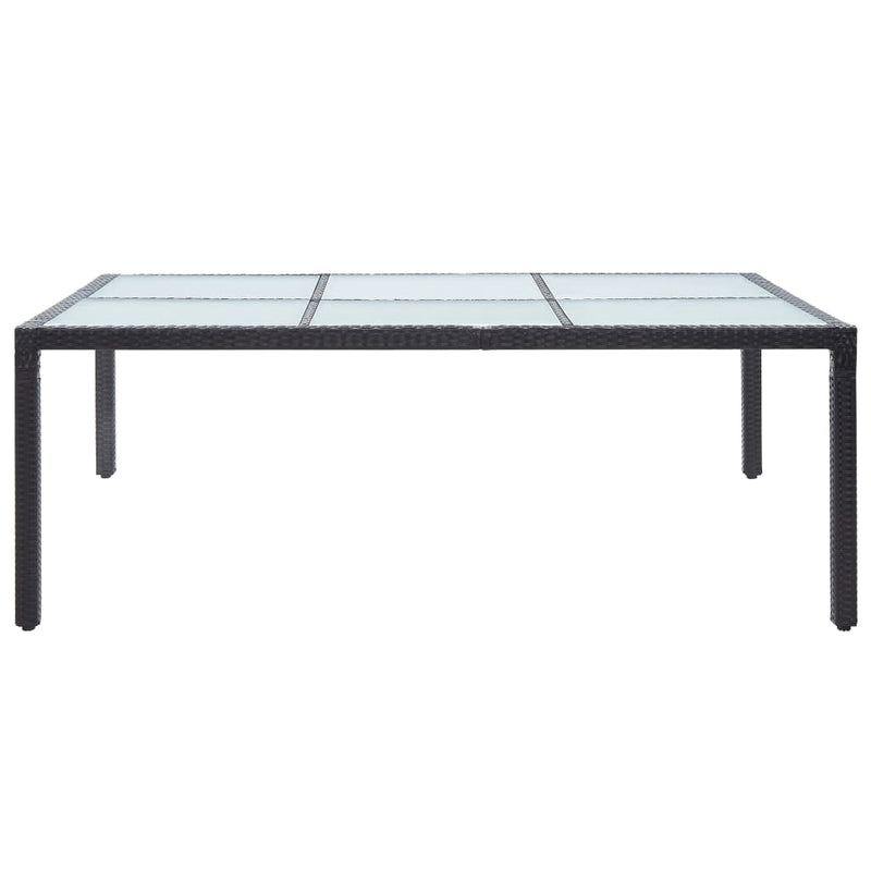 vidaXL Outdoor Dining Table Black 200x150x74 cm Poly Rattan
