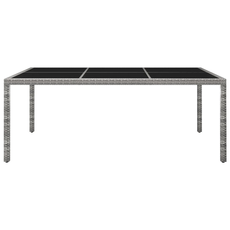 vidaXL Outdoor Dining Table Black 200x150x74 cm Poly Rattan