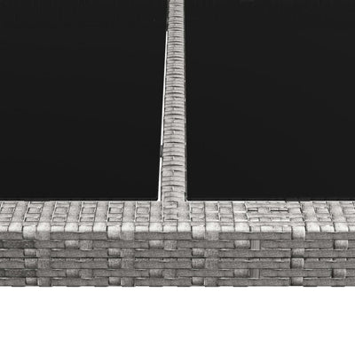 vidaXL Outdoor Dining Table Black 200x150x74 cm Poly Rattan