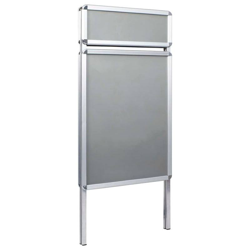 vidaXL A1 Customer Stopper Poster Stand with Header Aluminium