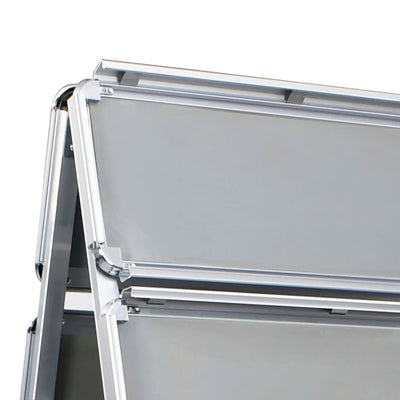 vidaXL A1 Customer Stopper Poster Stand with Header Aluminium