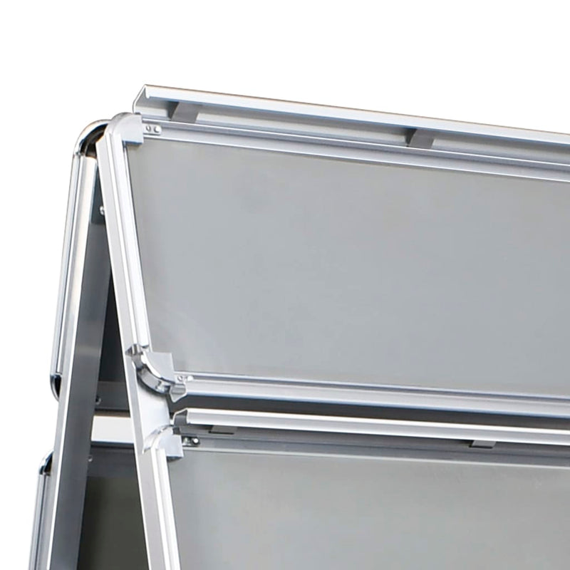 vidaXL A1 Customer Stopper Poster Stand with Header Aluminium