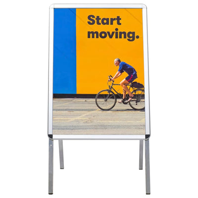 vidaXL A1 Customer Stopper Poster Stand Aluminium