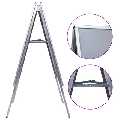 vidaXL A1 Customer Stopper Poster Stand Aluminium