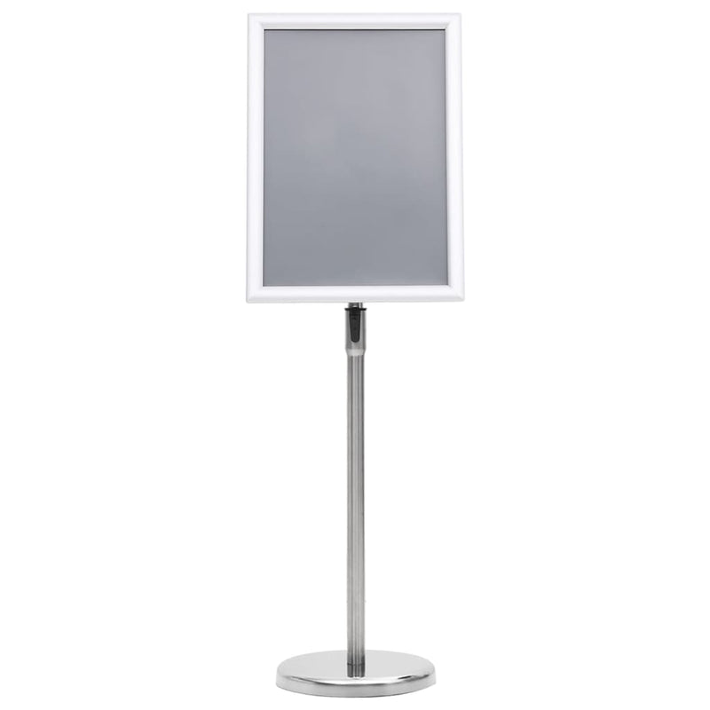vidaXL A3 Pedestal Poster Stand Silver Aluminium Alloy